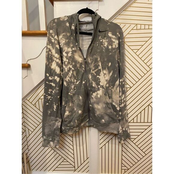 Nike Dri-Fit Bleach Tye Dye Hoodie Size M - Picture 1 of 5